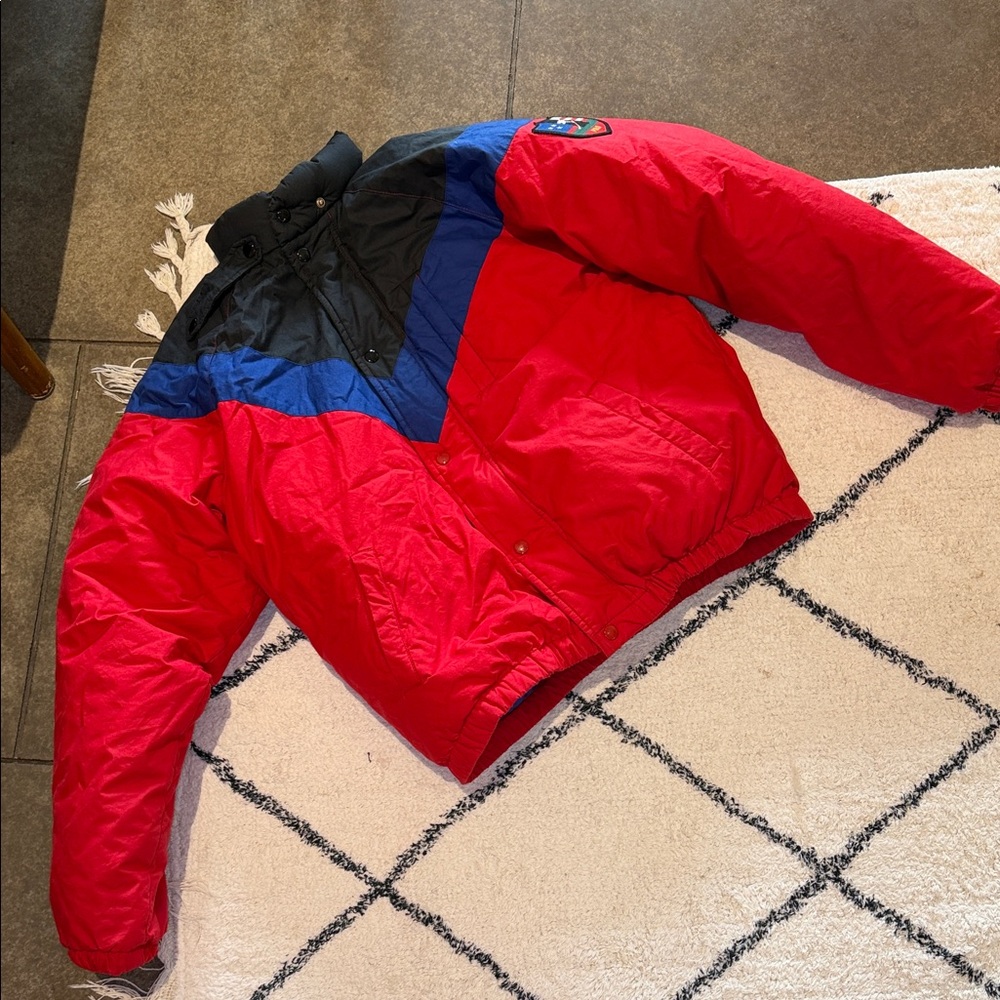 Vintage 80s 90s POLO Ralph Lauren Suicide Ski Down Puffer Jacket XL 100% COTTON - Picture 7 of 16